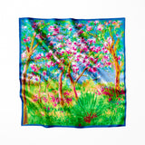 Seidentuch Claude Monet Bäume in voller Blüte