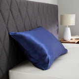 Seidenkissenbezug mulberry ohne Stehsaum 25 mommes Marineblau