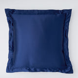 Seidenkissenbezug mulberry 25 mommes mit Stehsaum Marineblau top