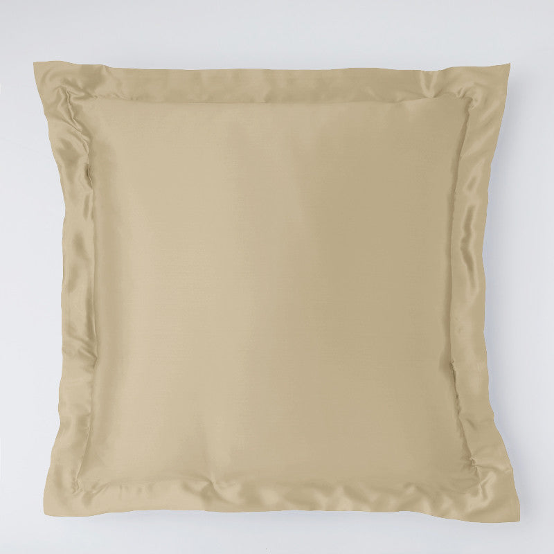 Seidenkissenbezug mulberry 25 mommes mit Stehsaum caramel top