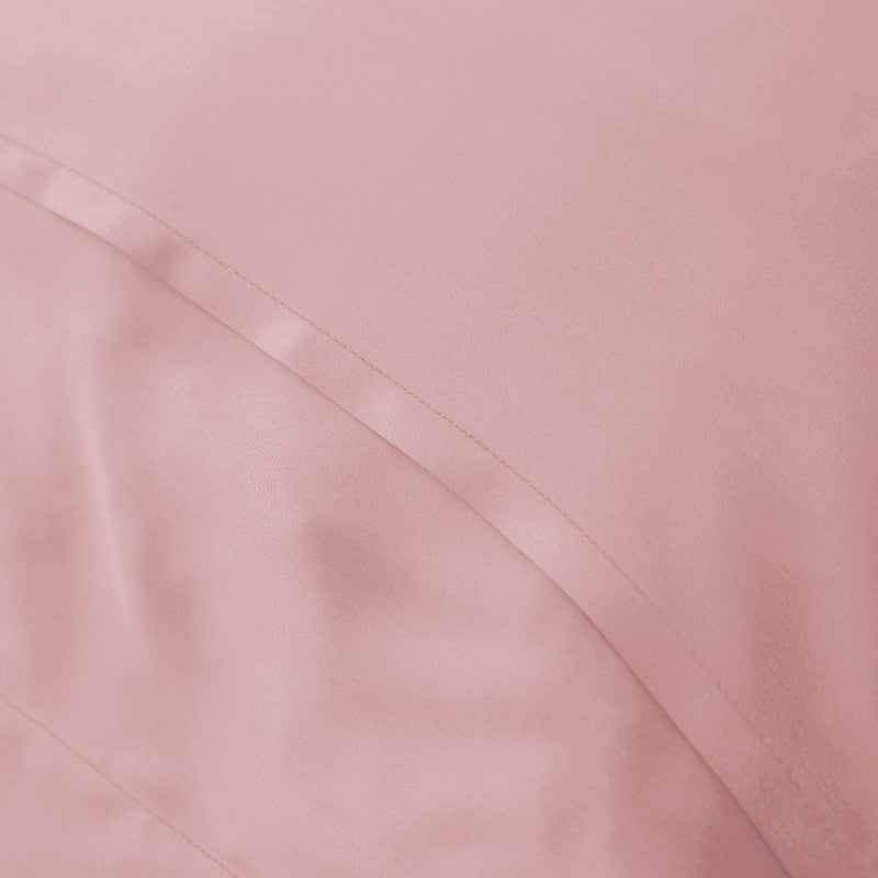 Seidenkissenbezug mulberry 25 mommes mit Stehsaum rose zoom
