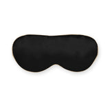 Masque de sommeil en soie Noir et liseré Caramel déclassé - MS1085