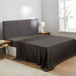 19-momme anthracite silk sheet