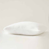 Protector de almohada cuadrado de franela de algodón orgánico blanco