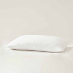 Protector de almohada rectangular de franela de algodón orgánico blanco