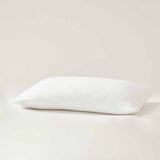 Protector de almohada rectangular de franela de algodón orgánico blanco