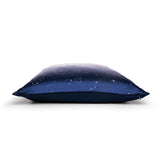 Taie d’oreiller en soie imprimé Constellation zip
