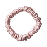 Thin pink silk scrunchie