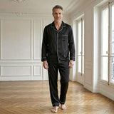 Long silk pyjamas for men