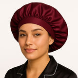 Bonnet de nuit en soie à élastique