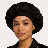 Bonnet de nuit en soie à élastique