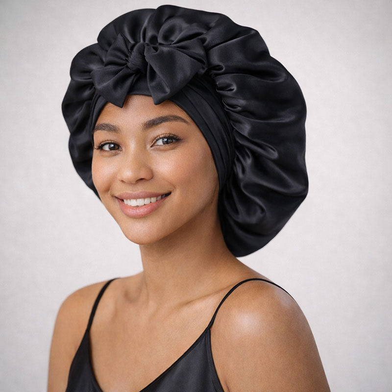 Bonnet de nuit en soie ajustable XL