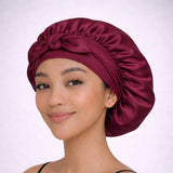 gorro de dormir de seda ajustable