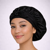 gorro de dormir de seda ajustable