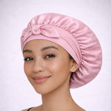 gorro de dormir de seda ajustable