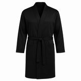 Men's long silk bathrobe