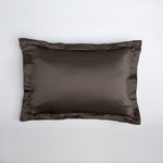 Silk Oxford pillowcase with ruffle, 19 mommes - Maison de la soie