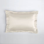 Oxford pillowcase with ruffle, 19 mommes - Maison de la soie
