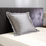 Oxford pillowcase with ruffle, 19 mommes - Maison de la soie